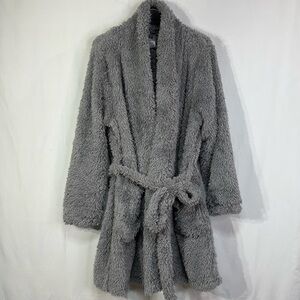 🦘Natori grey fluffy short robe: